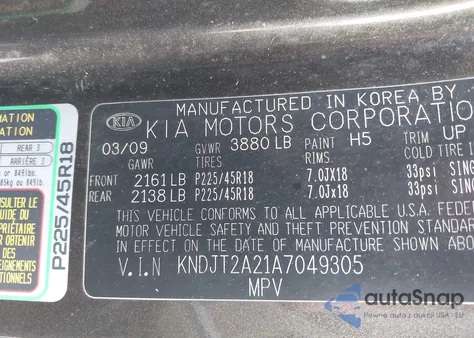 2010 Kia Soul ! из США, поврежденный, VIN KNDJT2A21A7049305